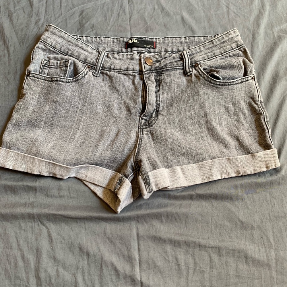 BDG gray denim shorts